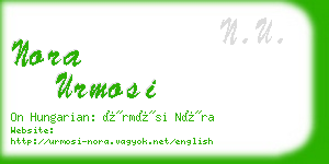 nora urmosi business card